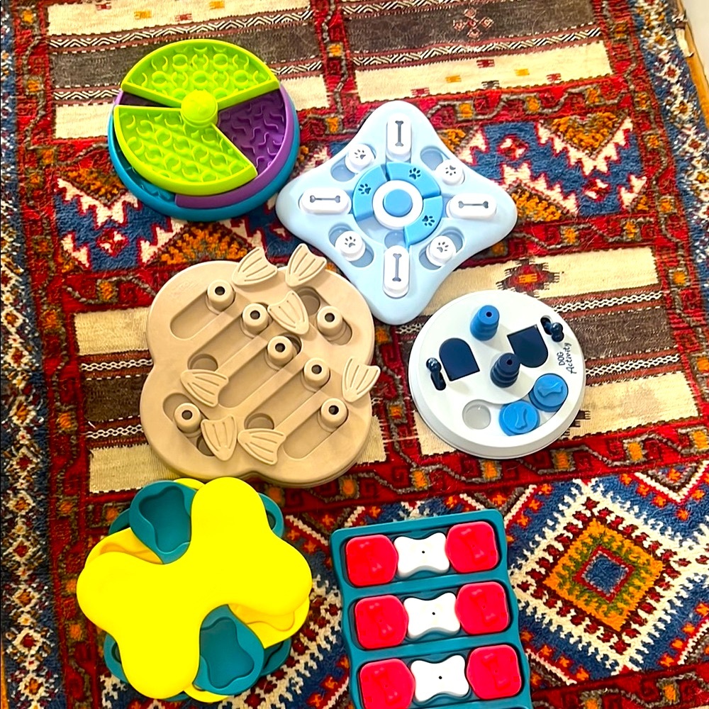 Great Used Condition Interactive Puzzle Toy Set for Dogs